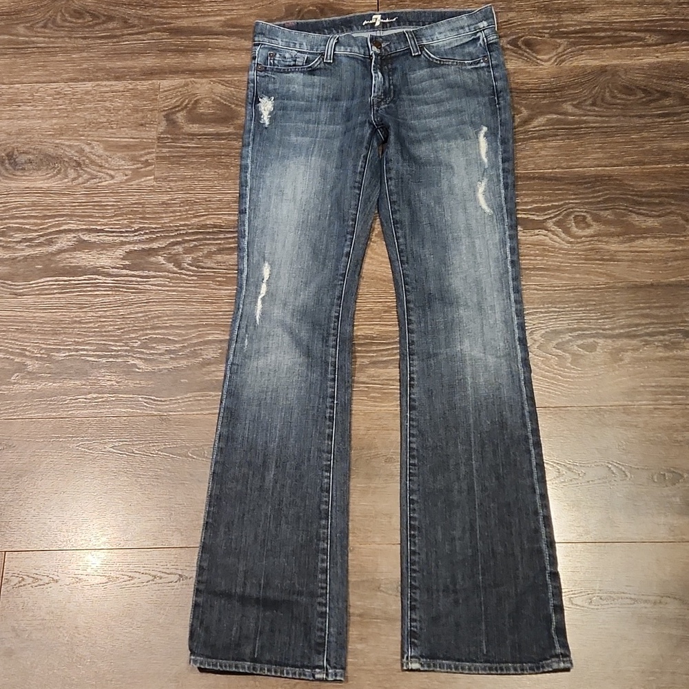 ❤️ 7 FOR ALL MANKIND Y2K VINTAGE BOOTCUT JEANS, 8 (29) - Picture 6 of 15